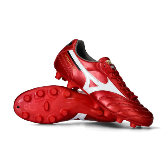 Bota de fútbol Mizuno Morelia II Club FG Red-White-Black