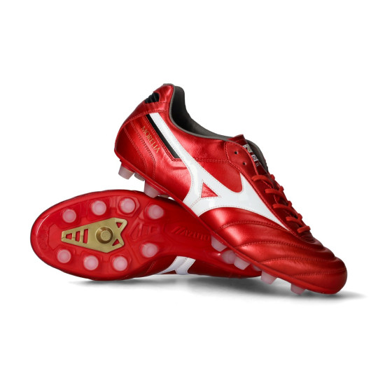Bota de fútbol Mizuno Morelia II Elite FG Red-White-Black