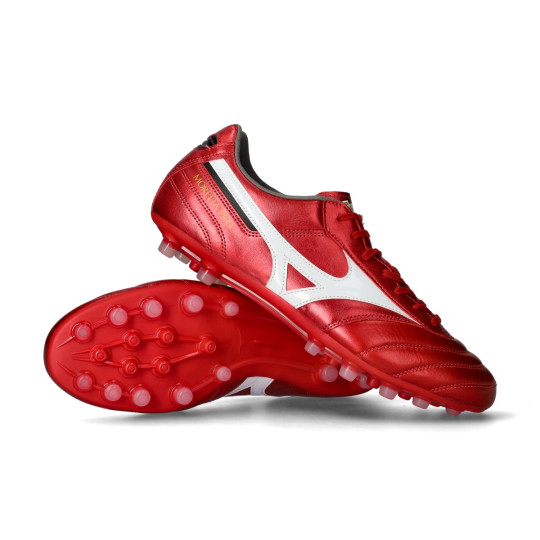 Bota de fútbol Mizuno Morelia II Pro AG Red-White-Black