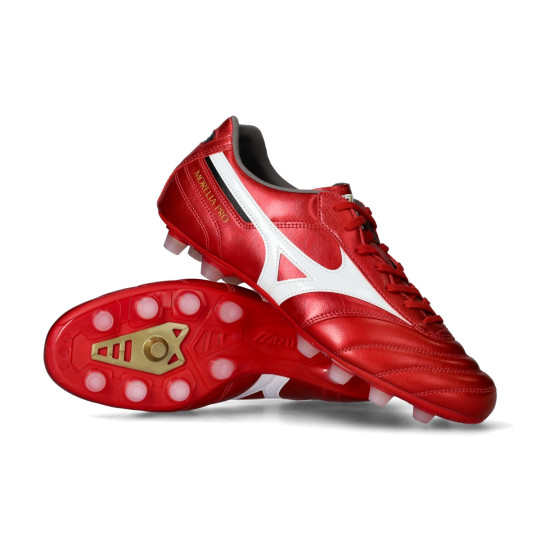 Bota de fútbol Mizuno Morelia II Pro FG Red-White-Black