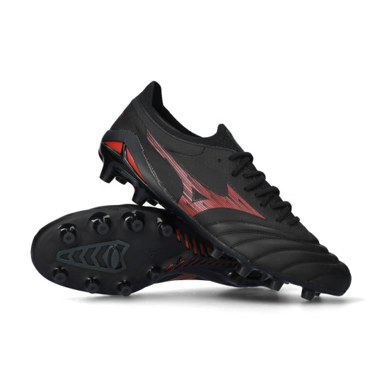 Bota de fútbol Mizuno Morelia Neo IV Beta Elite FG Black-ReBlack