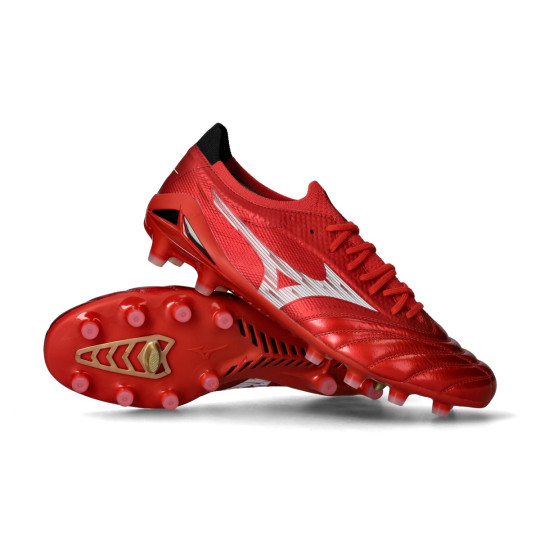 Bota de fútbol Mizuno Morelia Neo IV Beta Elite FG Red-White-Black