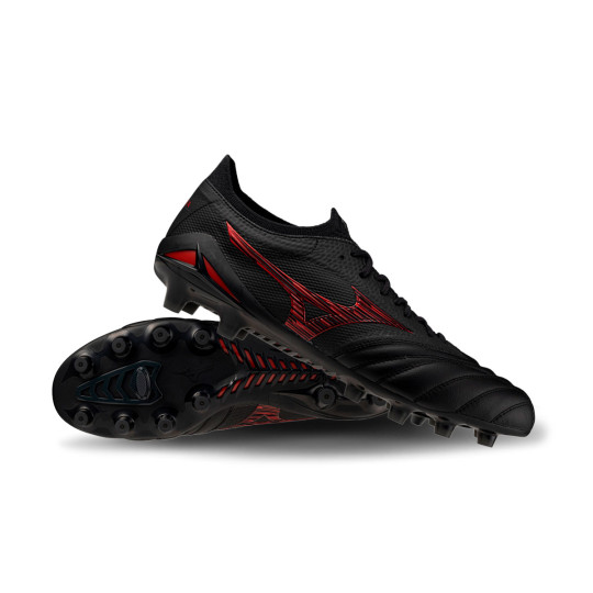 Bota de fútbol Mizuno Morelia Neo IV Beta Made In Japan FG Black-Red-Black
