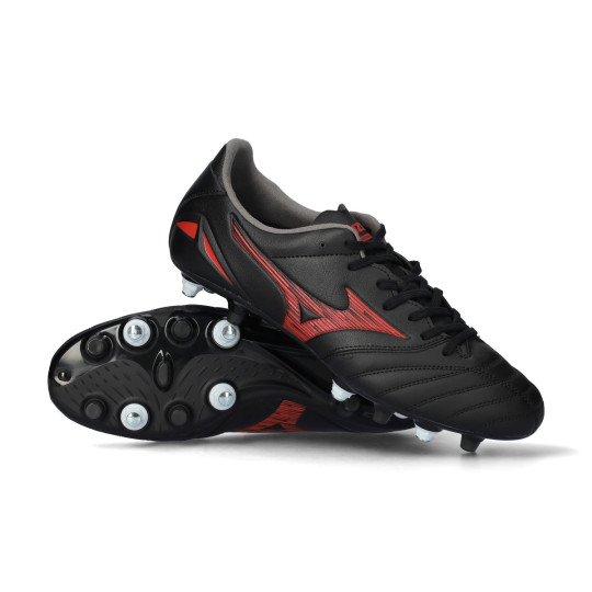 Bota de fútbol Mizuno Morelia Neo IV Pro Mix Black-Red-Black
