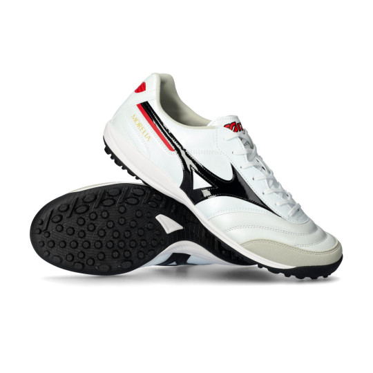 Bota de fútbol Mizuno Morelia Sala Elite Turf White-Black-Chinese Red