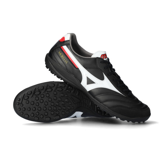 Bota de fútbol Mizuno Morelia Sala Elite Turf Black-White-Chinese Red