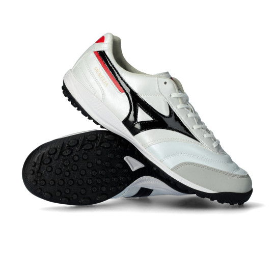 Bota de fútbol Mizuno Morelia Sala Pro Turf White-Black-Chinese Red