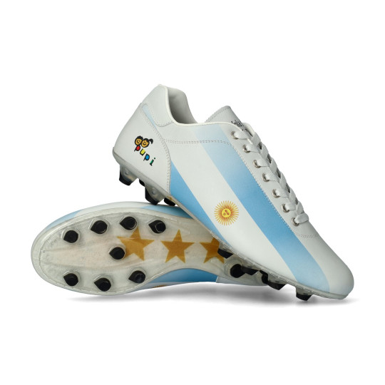 Bota de fútbol Pantofola d´Oro Lazzarini x Pupi FG White