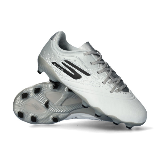 Bota de fútbol Skechers Razor 1.5 FG Niño White Silver