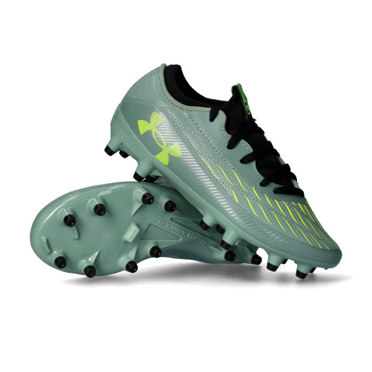 Bota de fútbol Under Armour Magnetico Select 4 FG Niño Green