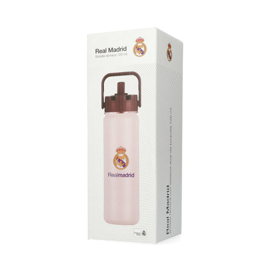 Botella Real Madrid CF Botella Térmica 720 ml Doble Boquilla Real Madrid Blanco