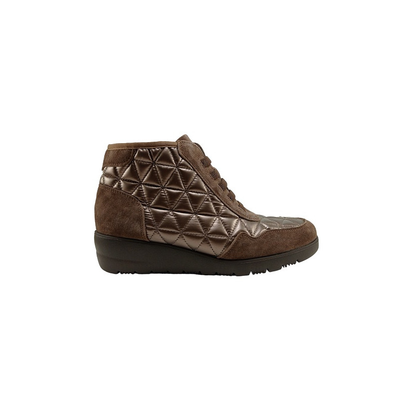 BOTIN MUJER ACOLCHADO COMBINADO SERRAJE