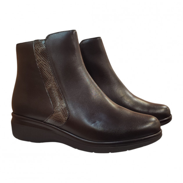 Botines Pitillos negros con cremallera para mujer