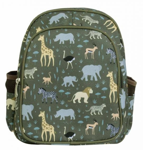 Mochila con bolsillo térmico - A Little Lovely Company Savanna