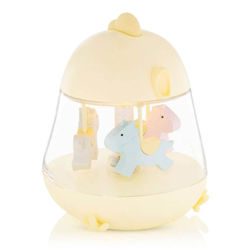 Caja de música carrusel con lámpara Amarilla