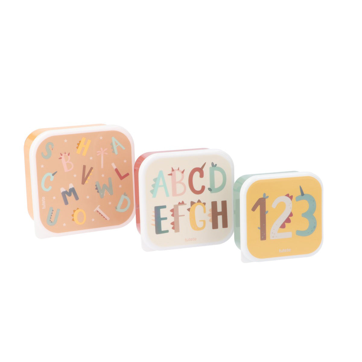Set 3 cajas almuerzo Tutete Funny Letters