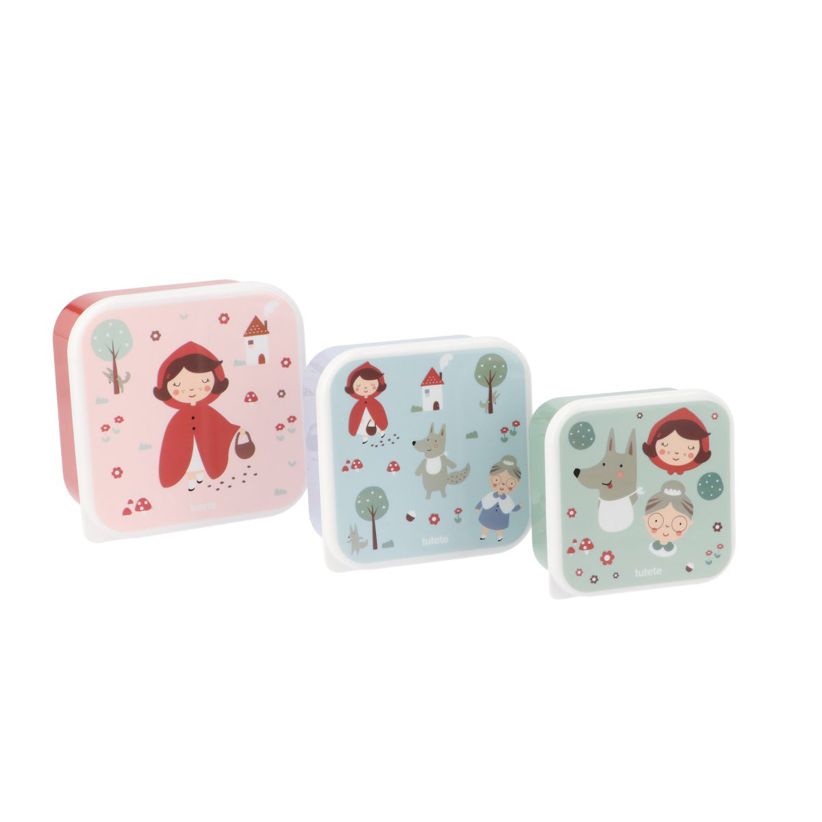 Set 3 cajas almuerzo Tutete Little Red
