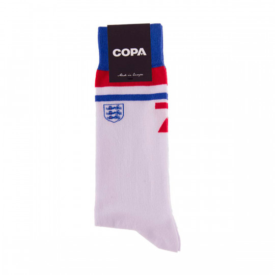 Calcetines COPA (1 Par) Inglaterra1980 Retro (Talla única 40-46) White