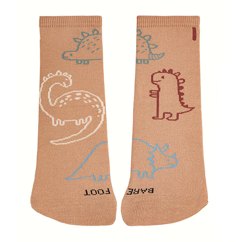 Calcetines Barefoot Cóndor - Cortos Dinosaurios Nougat