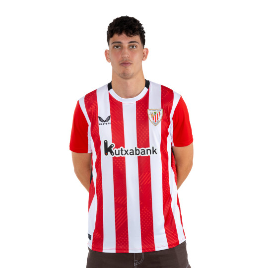 Camiseta Castore AC Bilbao Primera Equipación 2024-2025 Racing Red-Brilliant White