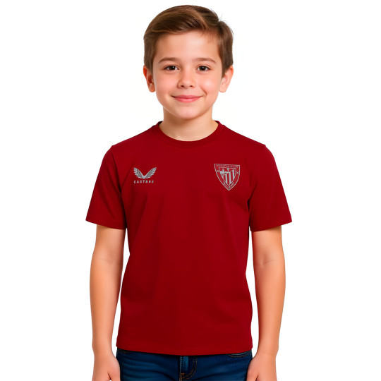Camiseta Castore Athletic Club Bilbao Fanswear 2025-2026 Niño Biking Red