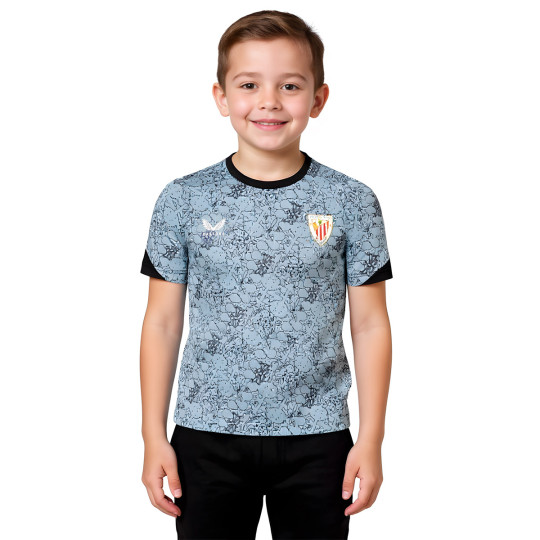 Camiseta Castore Athletic Club Bilbao Pre-Match 2025-2026 Niño Spring Lake-Baratone Blue-Caviar
