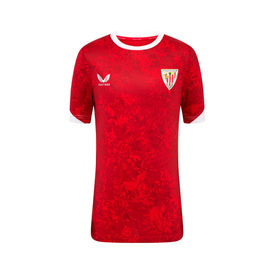 Camiseta Castore Athletic Club Bilbao Pre-Match 2025-2026 Racing Red-Brilliant White