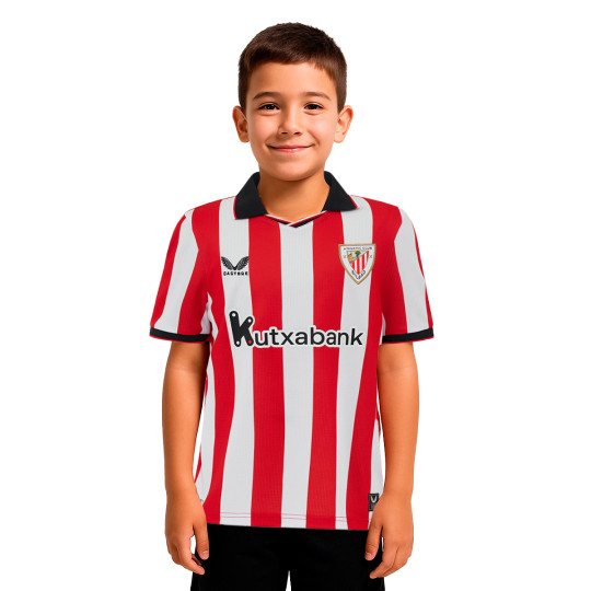 Camiseta Castore Athletic Club Bilbao Primera Equipación 2025-2026 Niño Racing Red-Brilliant White