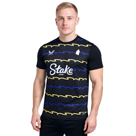 Camiseta Castore Everton FC Tercera Equipación 2025-2026 Black Onyx-Surf the Web-Yellow