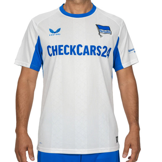 Camiseta Castore Hertha Berlin Segunda Equipación 2025-2026 Brilliant White-Skydiver