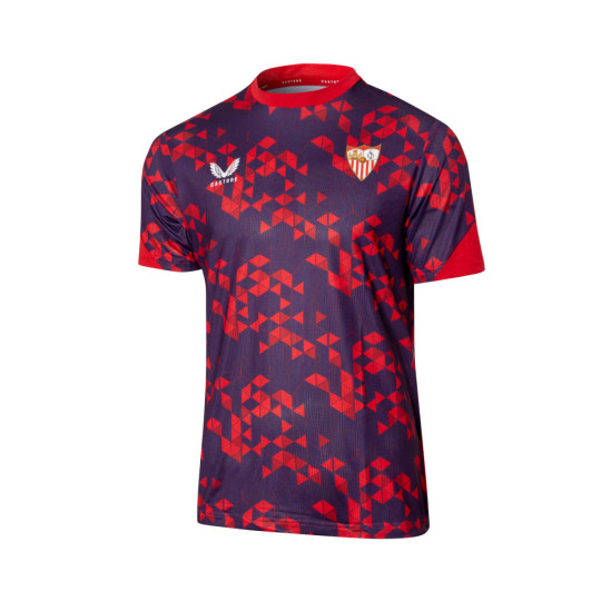 Camiseta Castore Sevilla FC Pre-Match 2024-2025 Niño Firecracker-Caviar