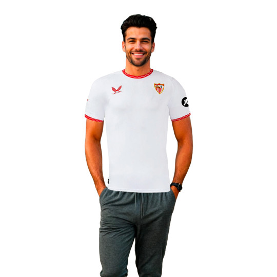 Camiseta Castore Sevilla FC Primera Equipación 2024-2025 Brilliant White-True Red