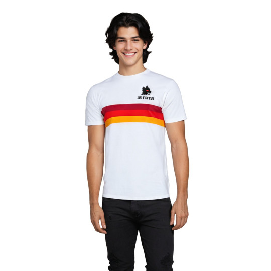 Camiseta COPA As Roma Stripes White