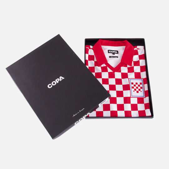 Camiseta COPA Croatia 1990 Retro Football Red-White