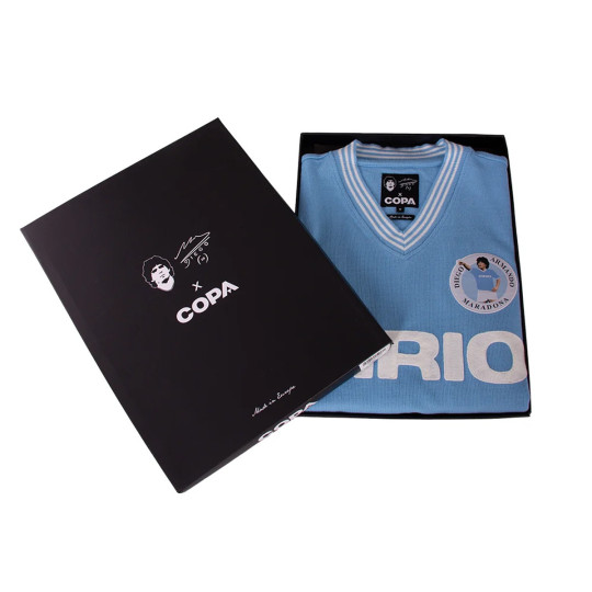 Camiseta COPA Maradona X Copa Napoli 1984 Retro Football Shirt Blue