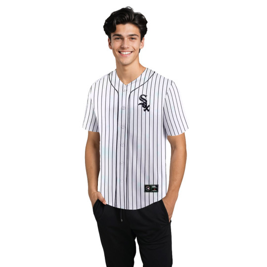 Camiseta Fanatics Mlb Core Foundation Jersey Chicago Sox White-Photo Blue-Black