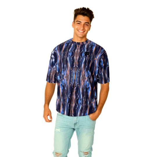 Camiseta FILA Commercy Aop Oversized Tee Blue Melting AOP