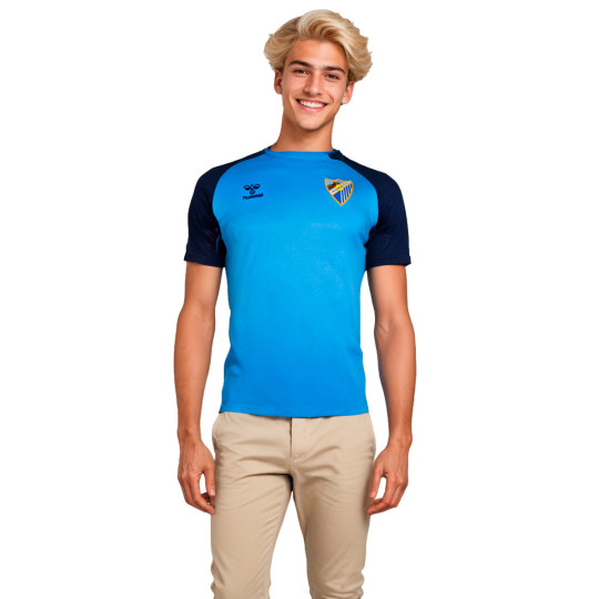 Camiseta Hummel Malaga CF Training 2024-2025 Azure Blue/Marine