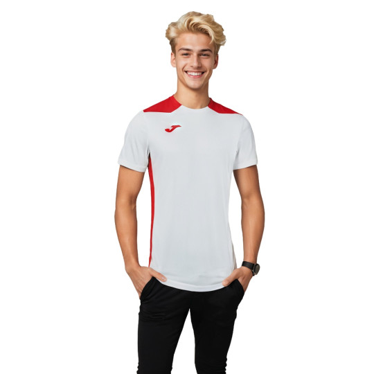 Camiseta Joma Championship VI m/c Blanco-Rojo