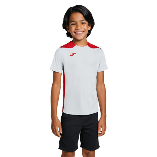 Camiseta Joma Championship VI m/c Niño Blanco-Rojo