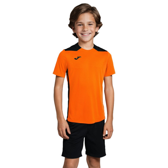 Camiseta Joma Championship VI m/c Niño Naranja-Negro