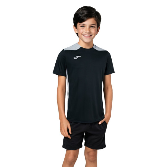 Camiseta Joma Championship VI m/c Niño Negro-Blanco