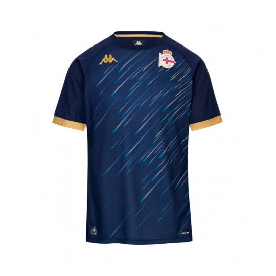 Camiseta Kappa Deportivo La Coruña Pre-Match 2025-2026 Blue Marine Gold