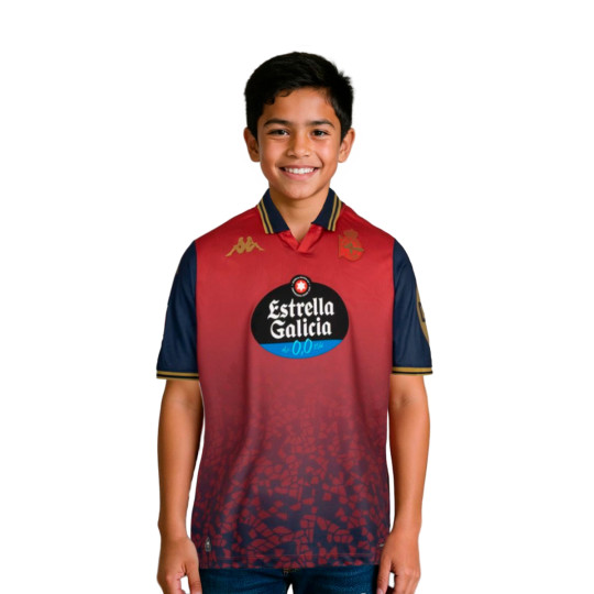 Camiseta Kappa Deportivo La Coruña Segunda Equipación 2025-2026 Niño Red