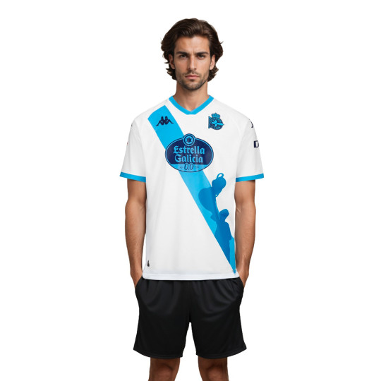 Camiseta Kappa Deportivo La Coruña Tercera Equipación 2024-2025 White-Azure