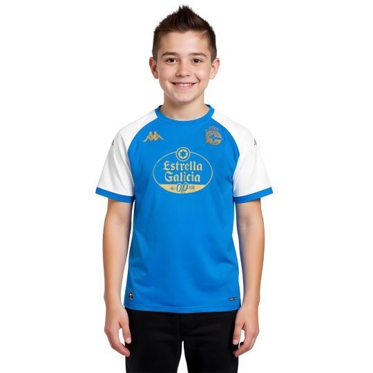 Camiseta Kappa Deportivo La Coruña Training 2025-2026 Niño Blue Royal-White-