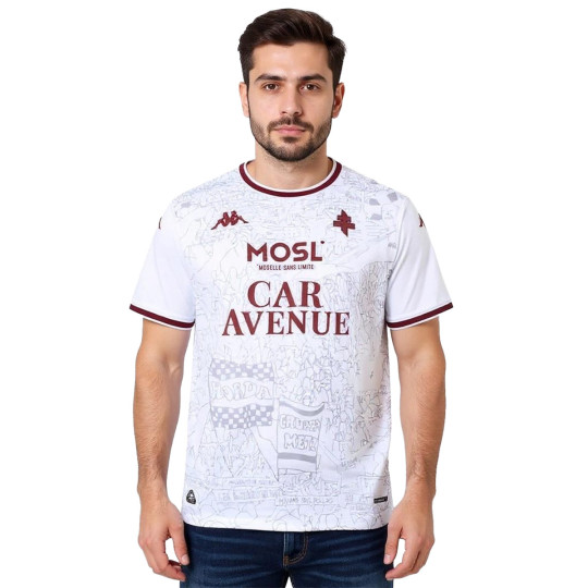Camiseta Kappa FC Metz Segunda Equipación 2025-2026 White-Red