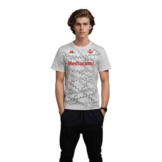 Camiseta Kappa Fiorentina Pre-Match 2024-2025 White-Violet Indigo