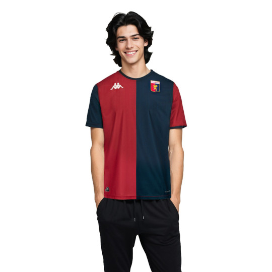 Camiseta Kappa Genoa Primera Equipación 2024-2025 Red Dark-Blue Dark