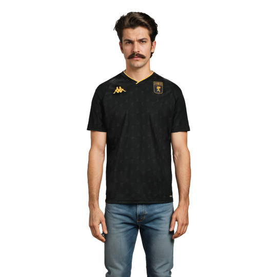 Camiseta Kappa GenoaTercera Equipación 2024-2025 Black-Yellow Gold-Red-Blue Dark